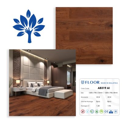 Sàn gỗ U Floor 8mm AB 319 AI